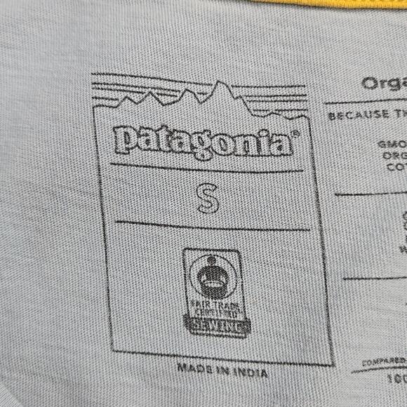 Patagonia Women's Graphic Tee Light Blue 100% Organic Cotton Size Small - Picture 5 of 6